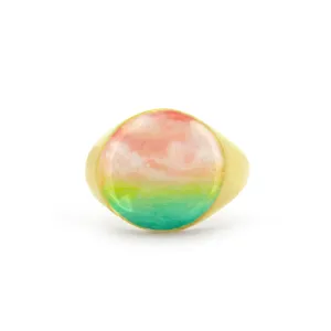 Dawn Sky Gold Signet Ring | Sky