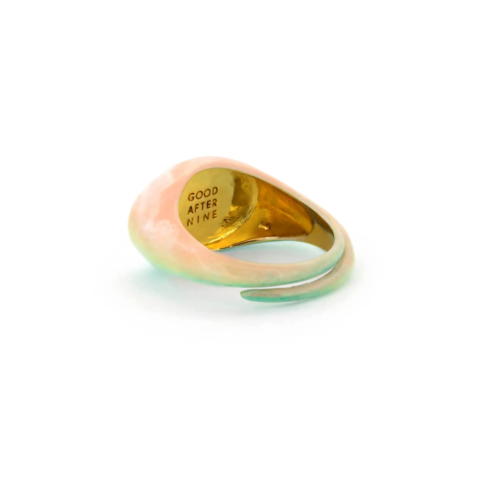 Dawn Sky Oval Signet Ring | Sky