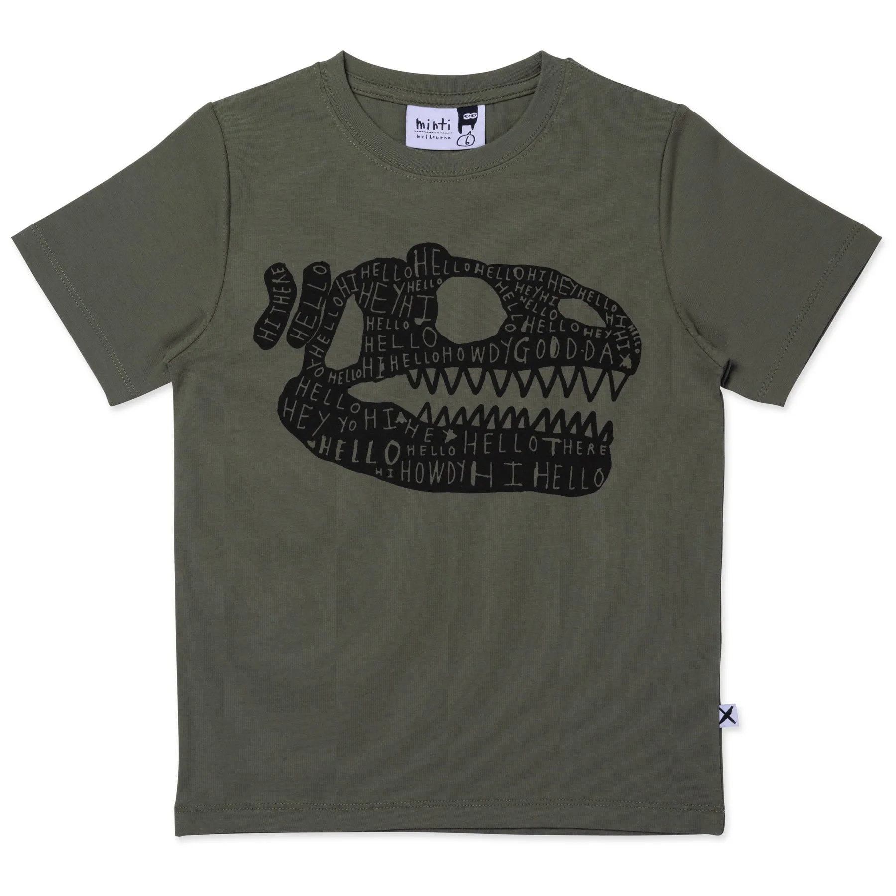 Dino Bone Tee- Khaki