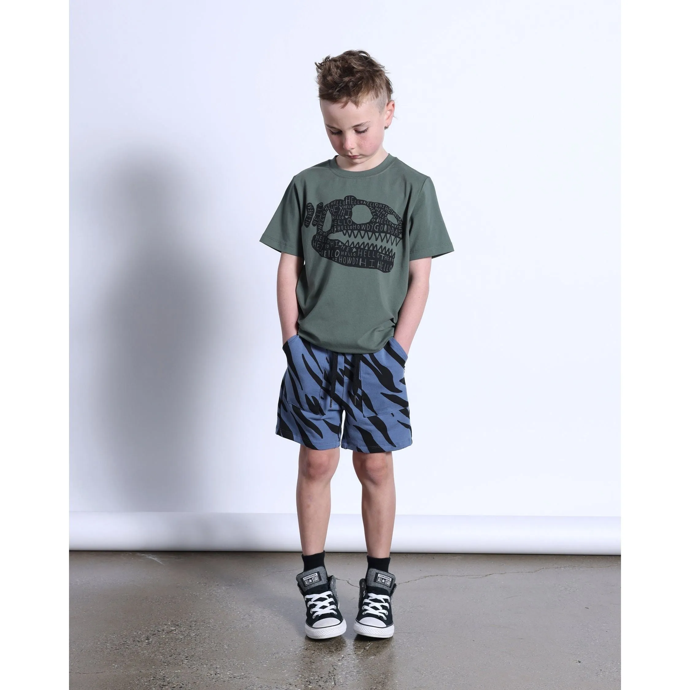 Dino Bone Tee- Khaki