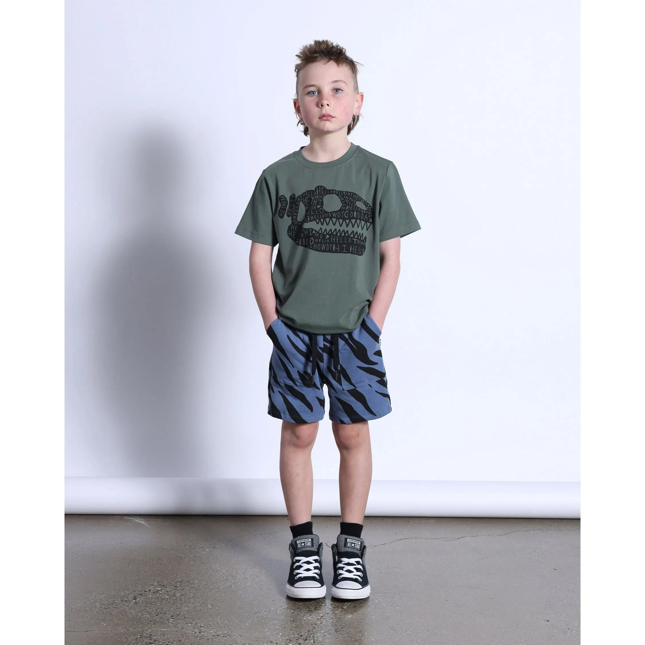 Dino Bone Tee- Khaki