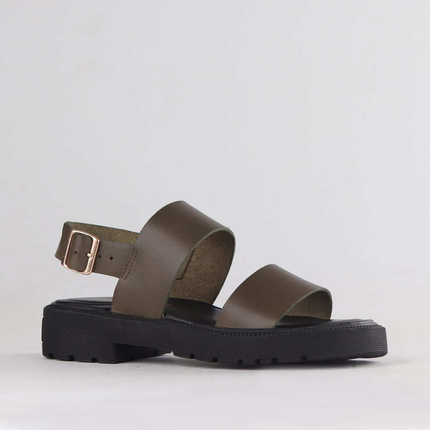 Double Band Buckle Strap in Forest - 12711
