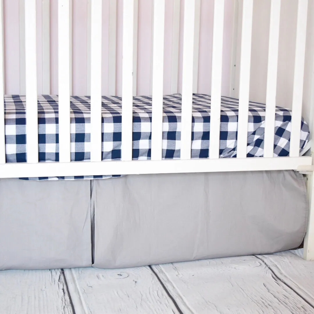 Elephant Crib Bedding | Navy Blue, Gray