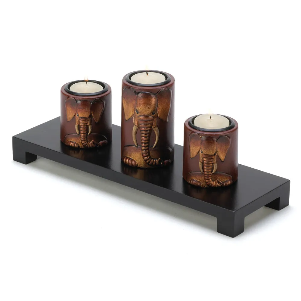Elephant Trio Candle Holders