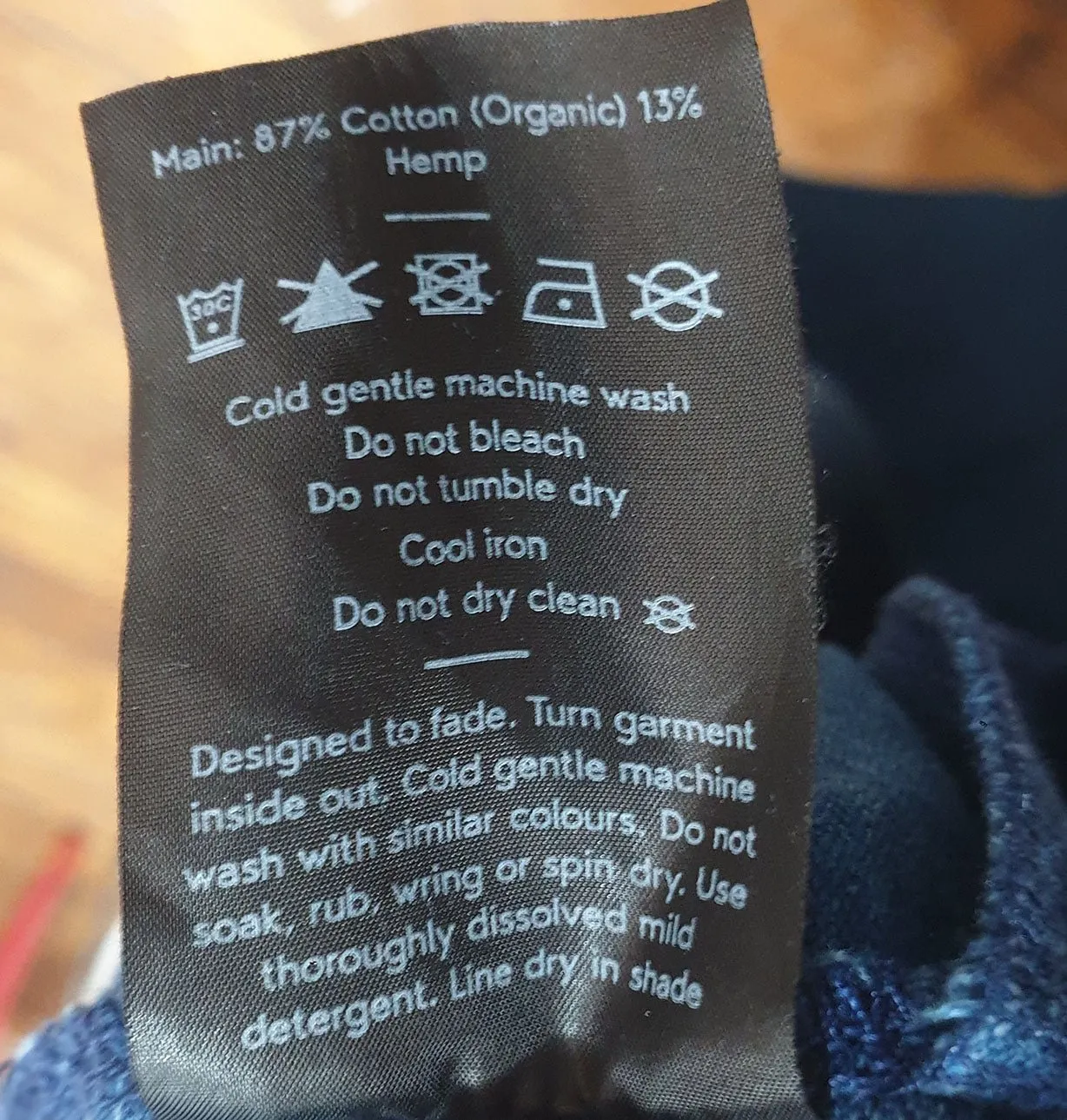 Elk denim cotton linen dress size 16