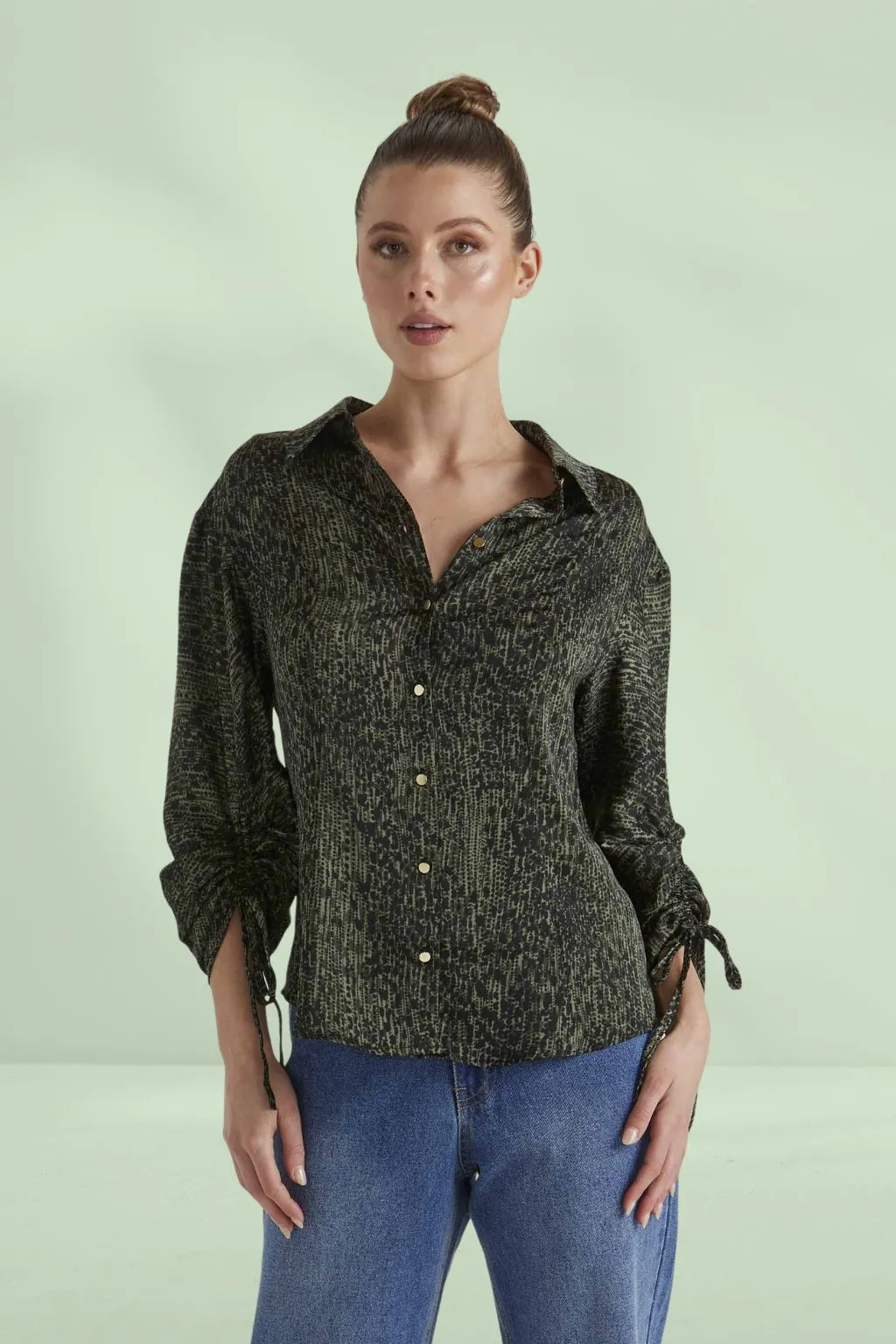 Fate and Becker Explorer Shirt Khaki Leopard