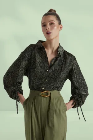 Fate and Becker Explorer Shirt Khaki Leopard