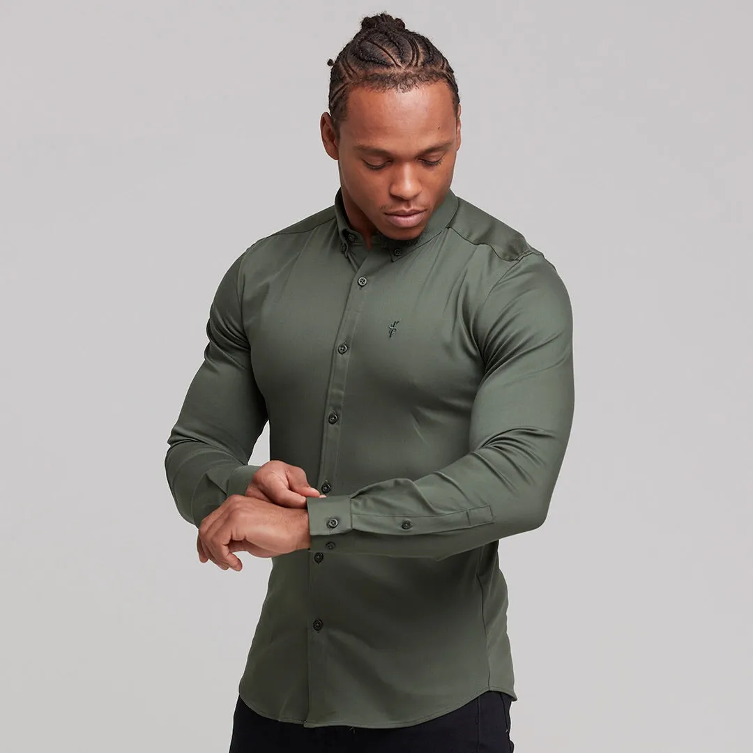 Father Sons Super Slim Stretch Khaki Denim Long Sleeve - FS211