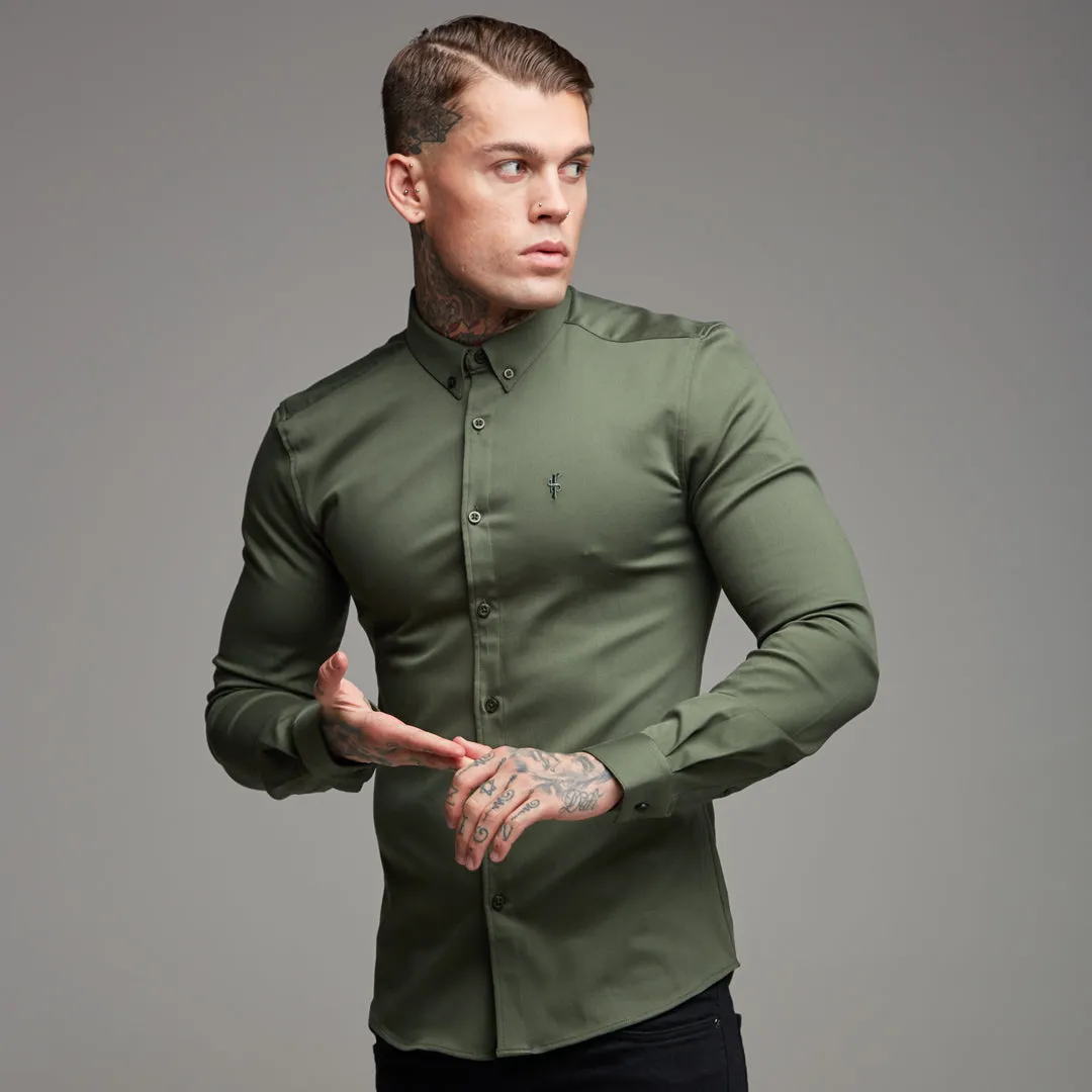Father Sons Super Slim Stretch Khaki Denim Long Sleeve - FS211