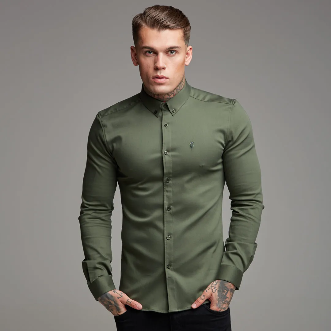 Father Sons Super Slim Stretch Khaki Denim Long Sleeve - FS211