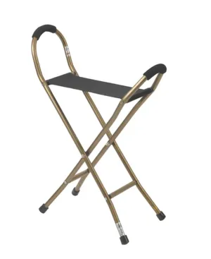 Folding Lightweight Cane with Sling Style Seat - 1 Each
