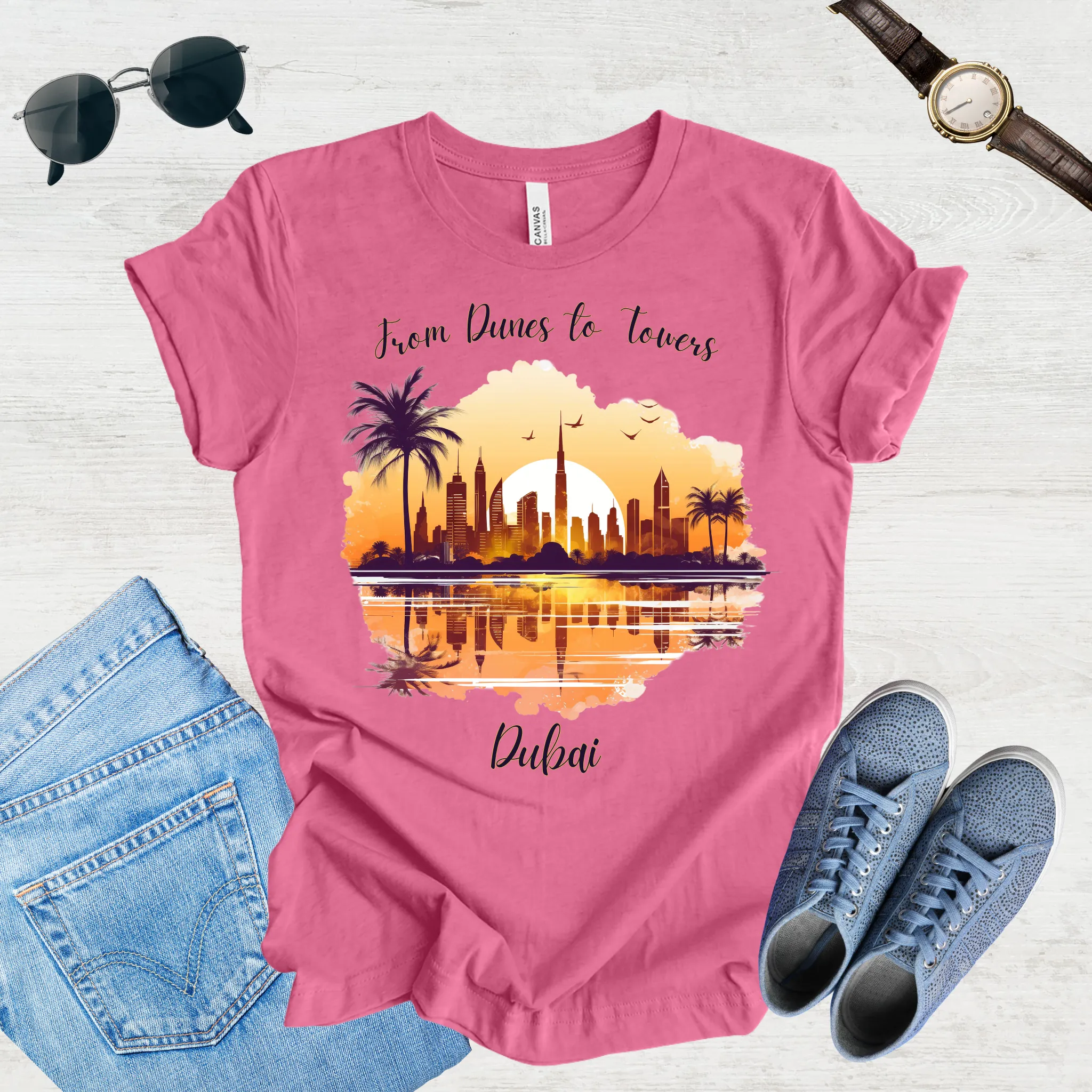 From Dunes to Towers: Dubai Adventure Tee
