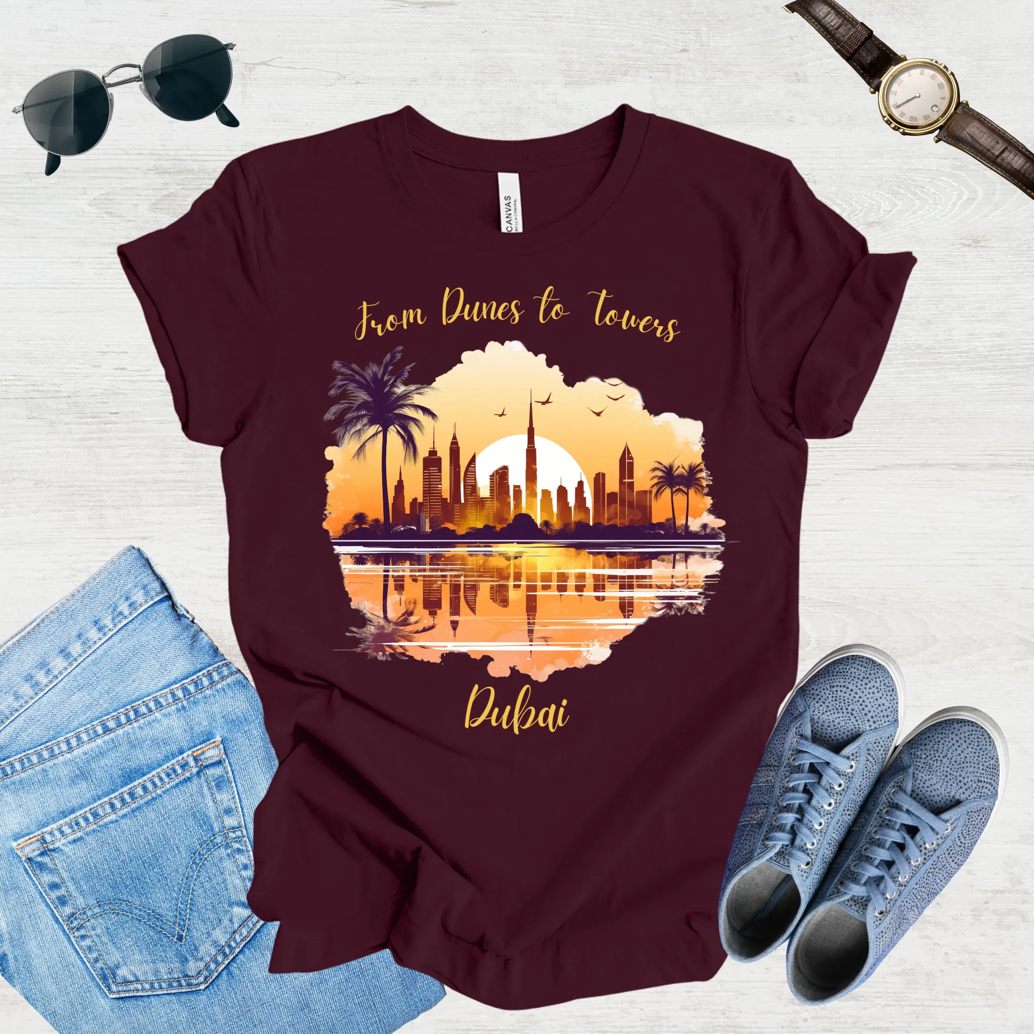 From Dunes to Towers: Dubai Adventure Tee