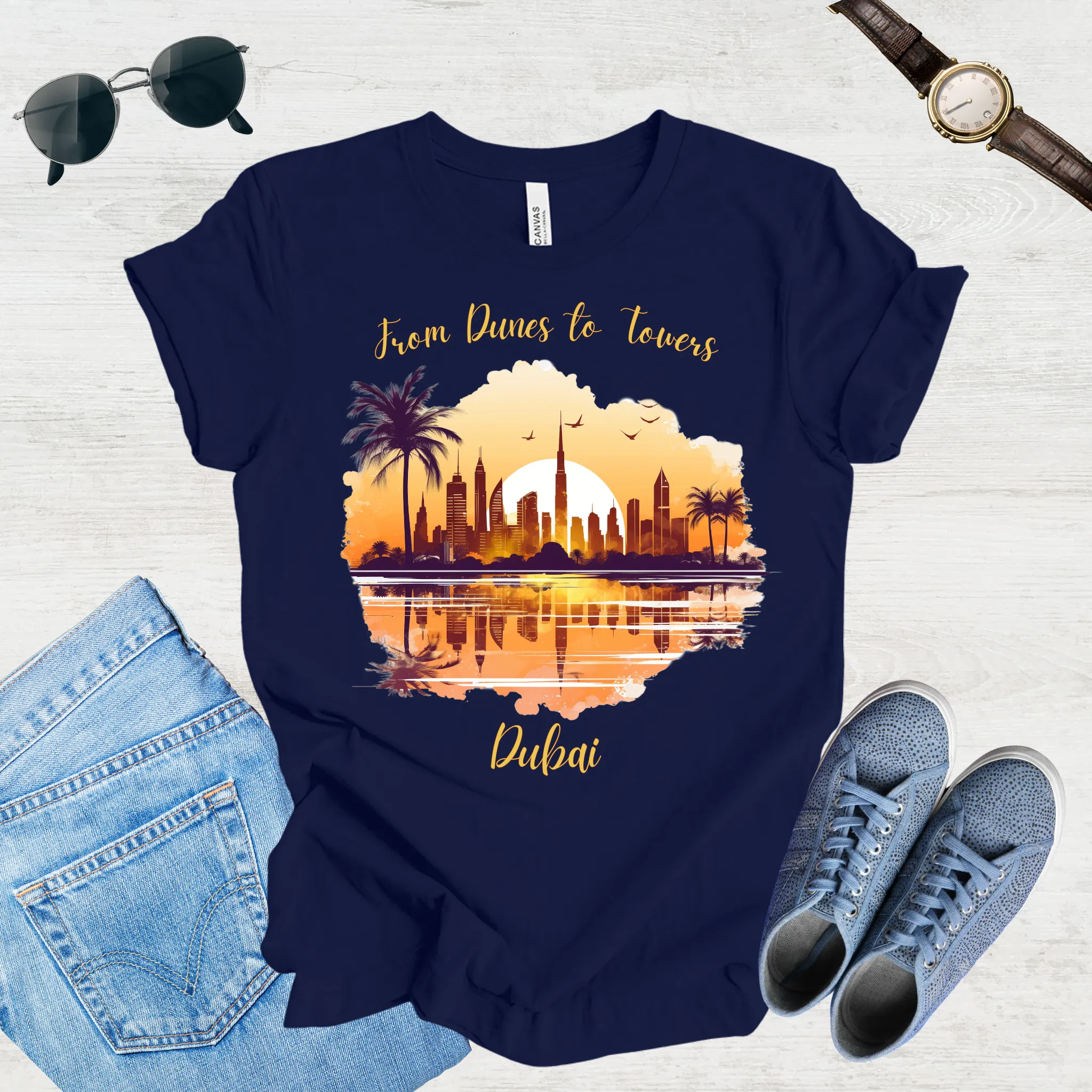 From Dunes to Towers: Dubai Adventure Tee