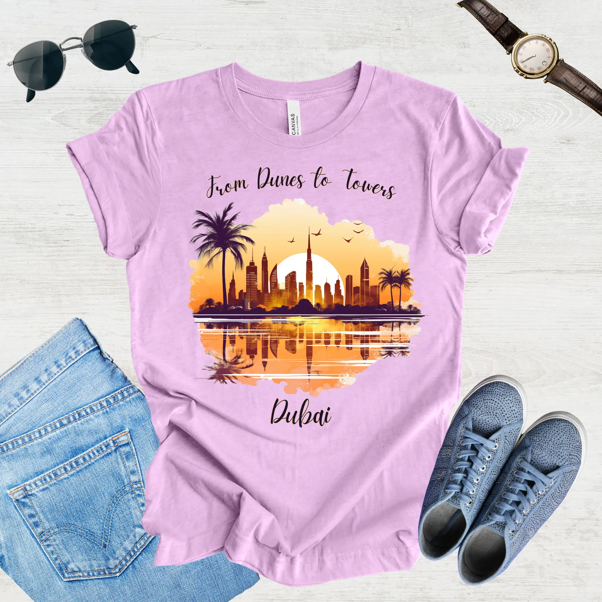 From Dunes to Towers: Dubai Adventure Tee