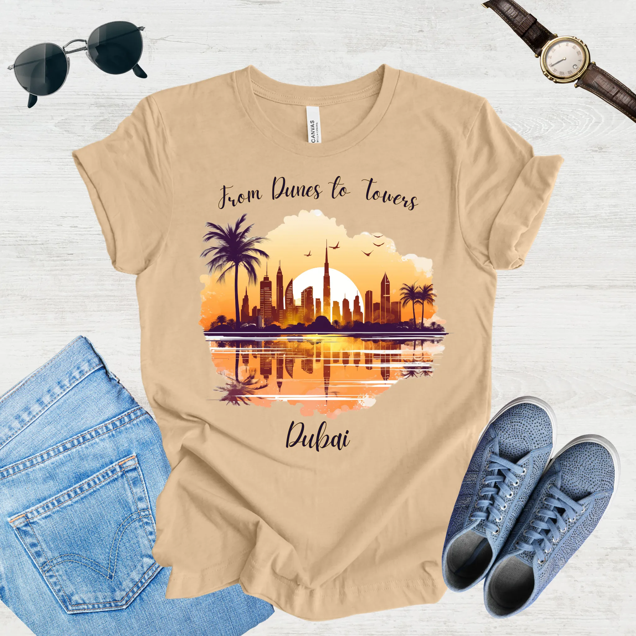 From Dunes to Towers: Dubai Adventure Tee