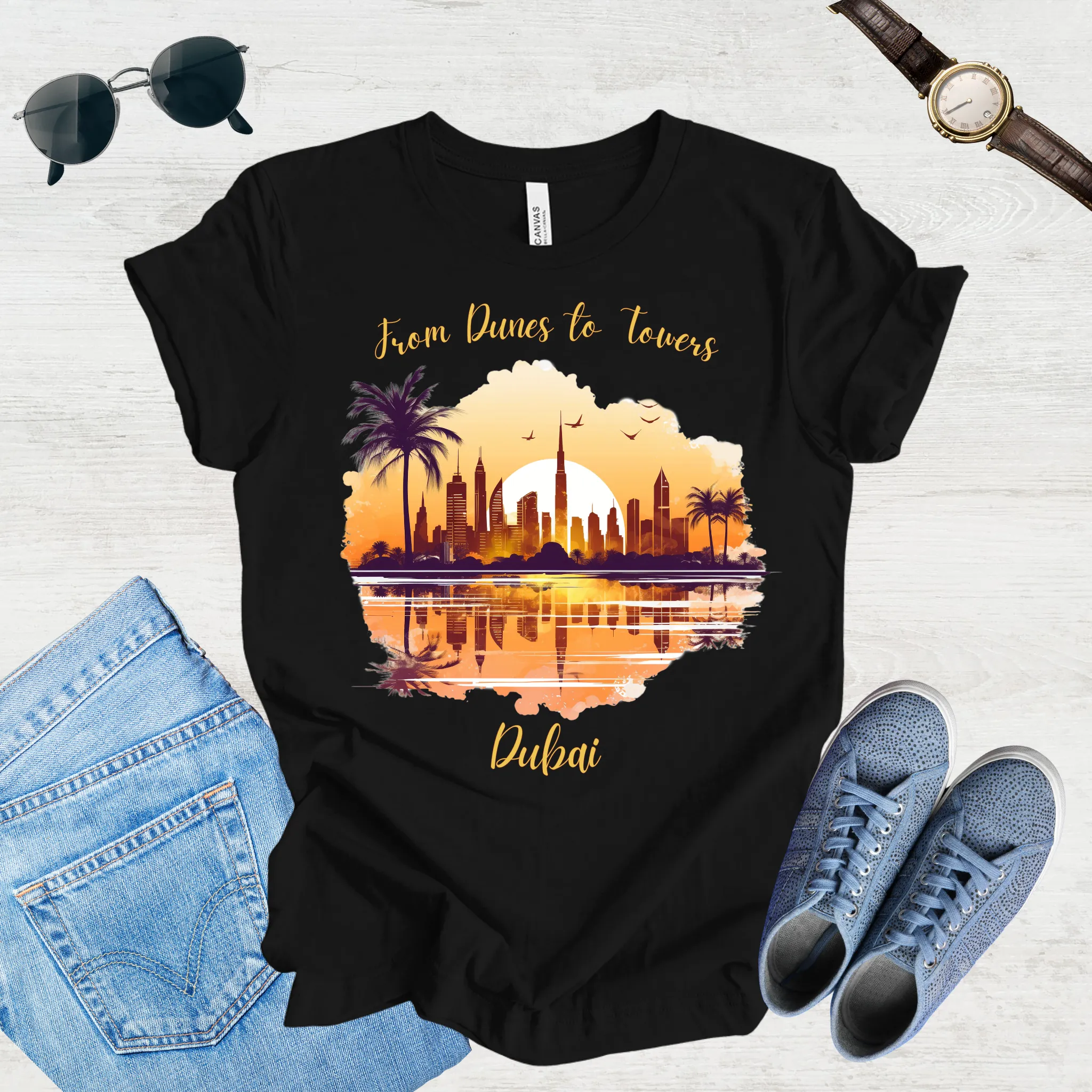 From Dunes to Towers: Dubai Adventure Tee