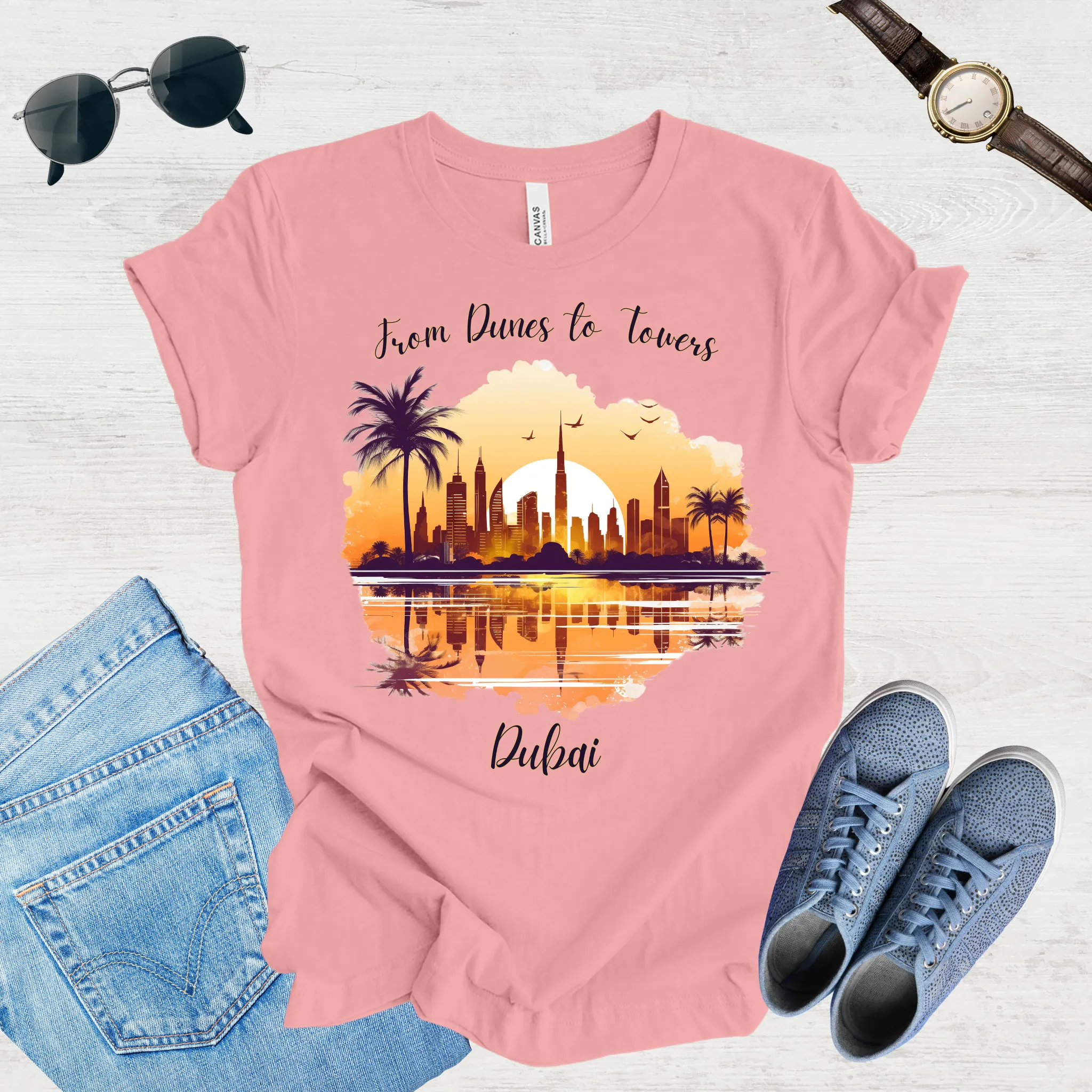 From Dunes to Towers: Dubai Adventure Tee