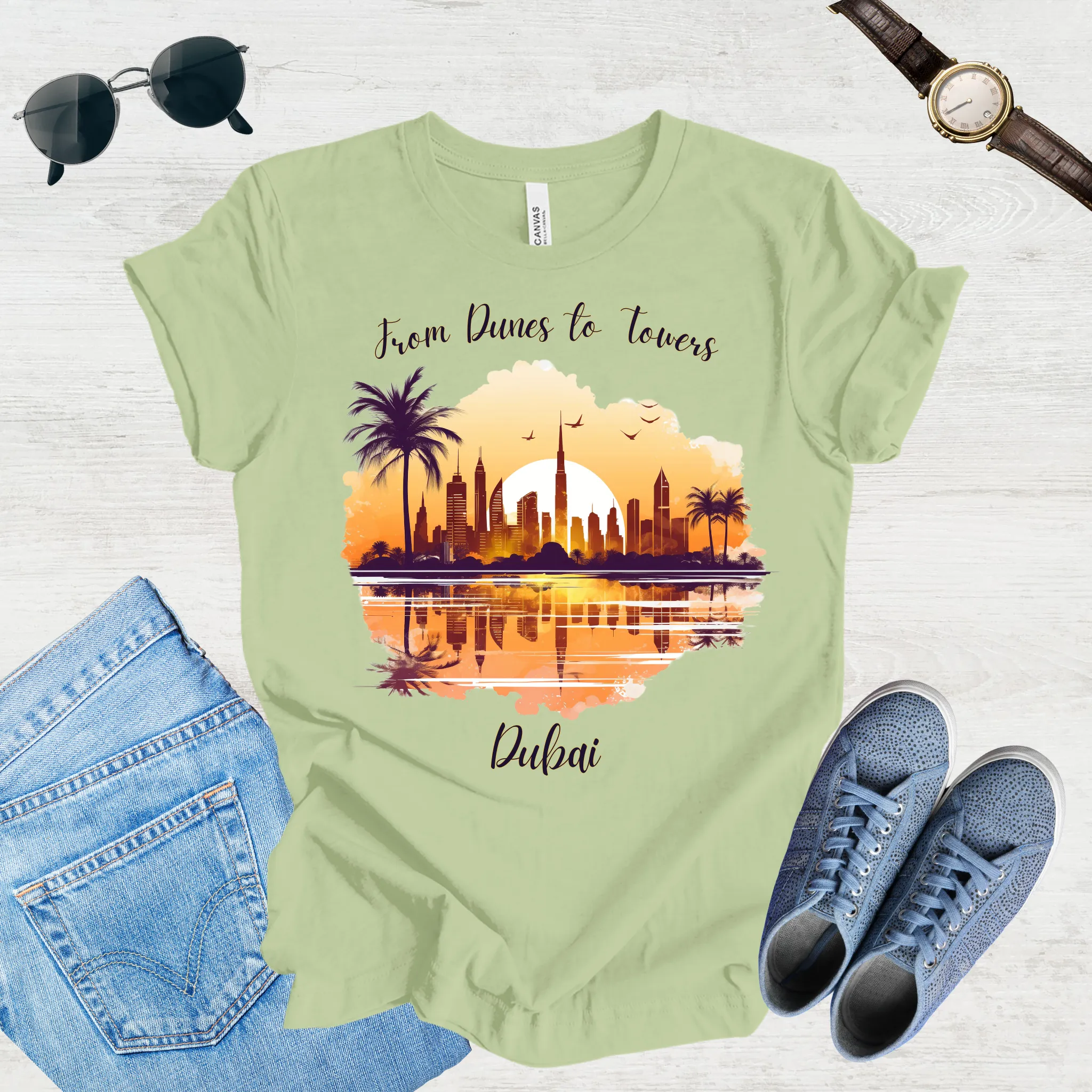 From Dunes to Towers: Dubai Adventure Tee