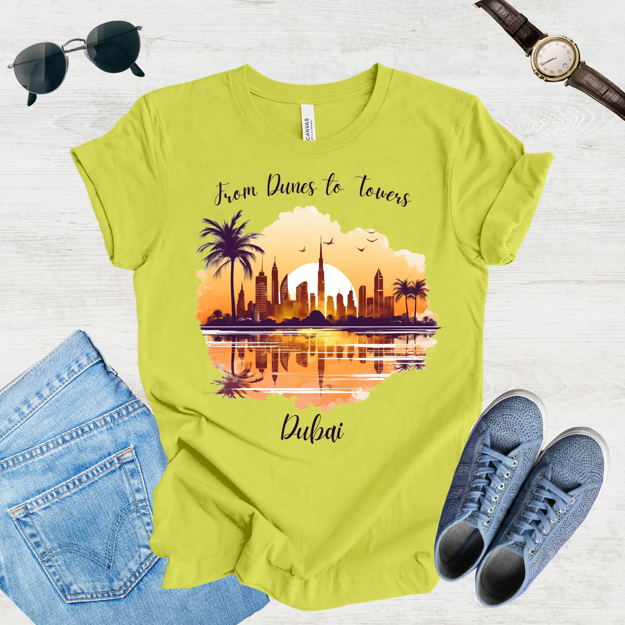 From Dunes to Towers: Dubai Adventure Tee