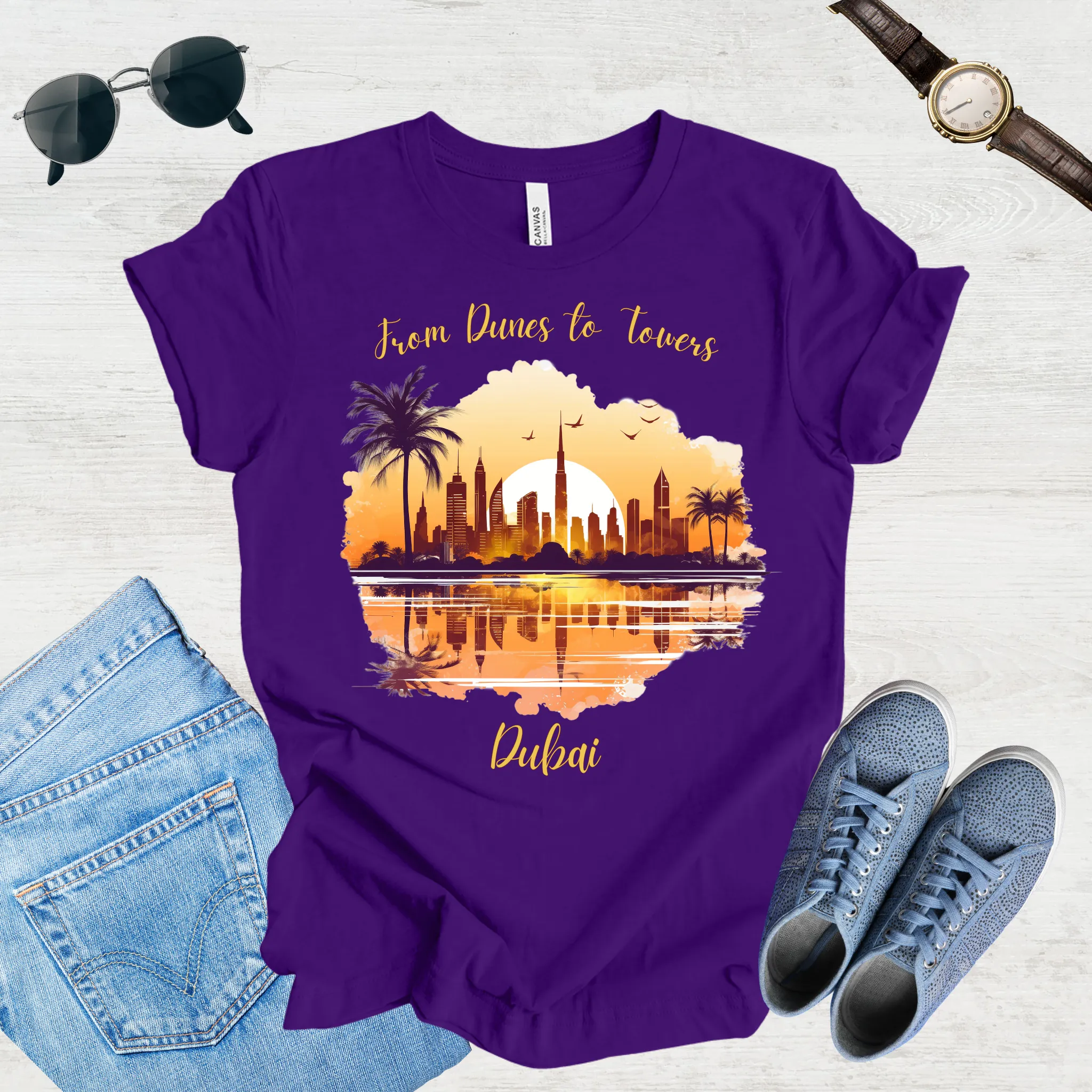 From Dunes to Towers: Dubai Adventure Tee