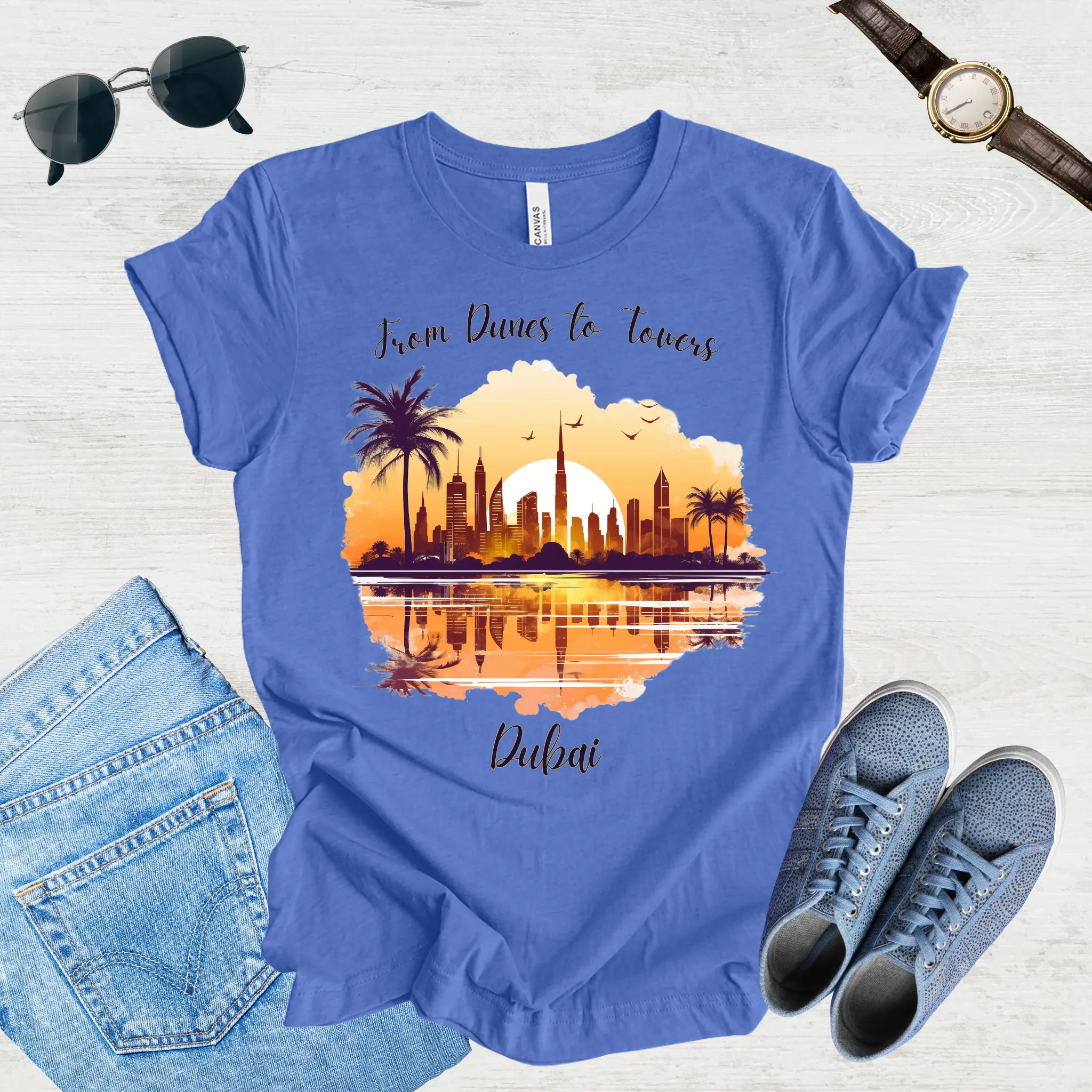 From Dunes to Towers: Dubai Adventure Tee