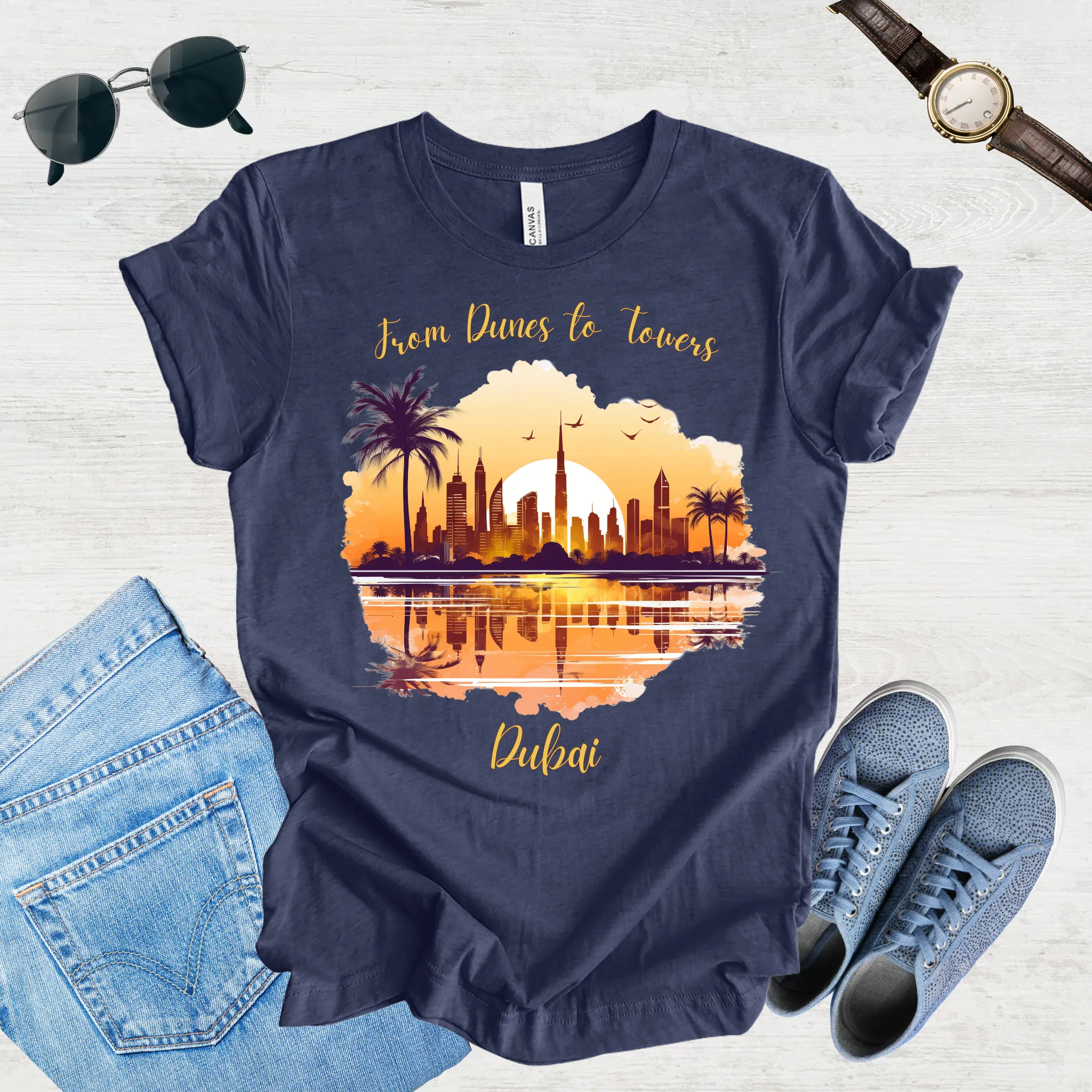 From Dunes to Towers: Dubai Adventure Tee