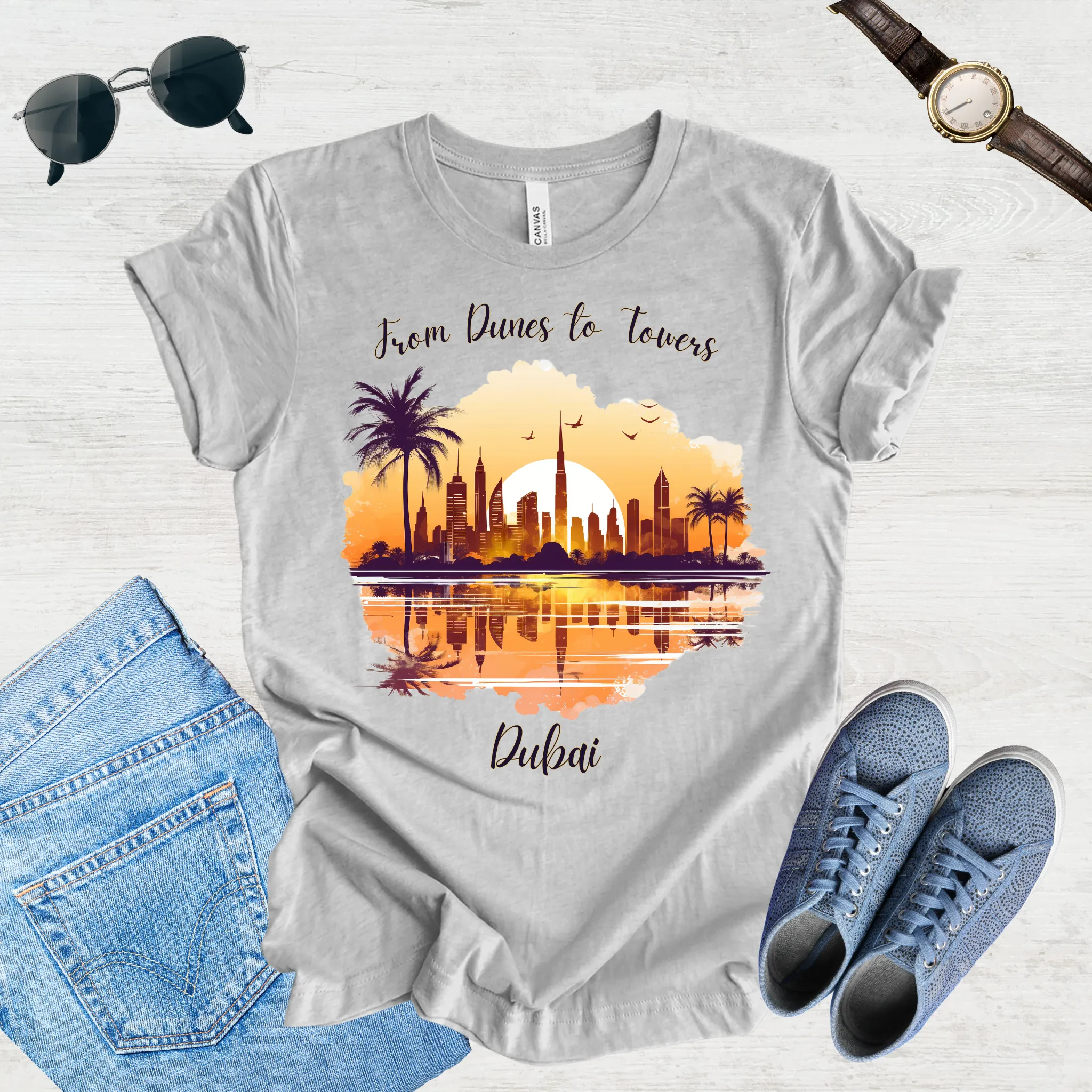 From Dunes to Towers: Dubai Adventure Tee