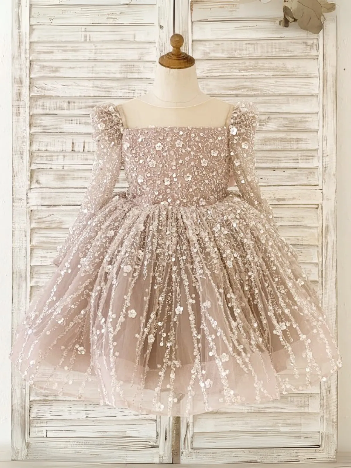 Girls Princess Bloom Sequin Dress
