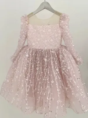 Girls Princess Bloom Sequin Dress