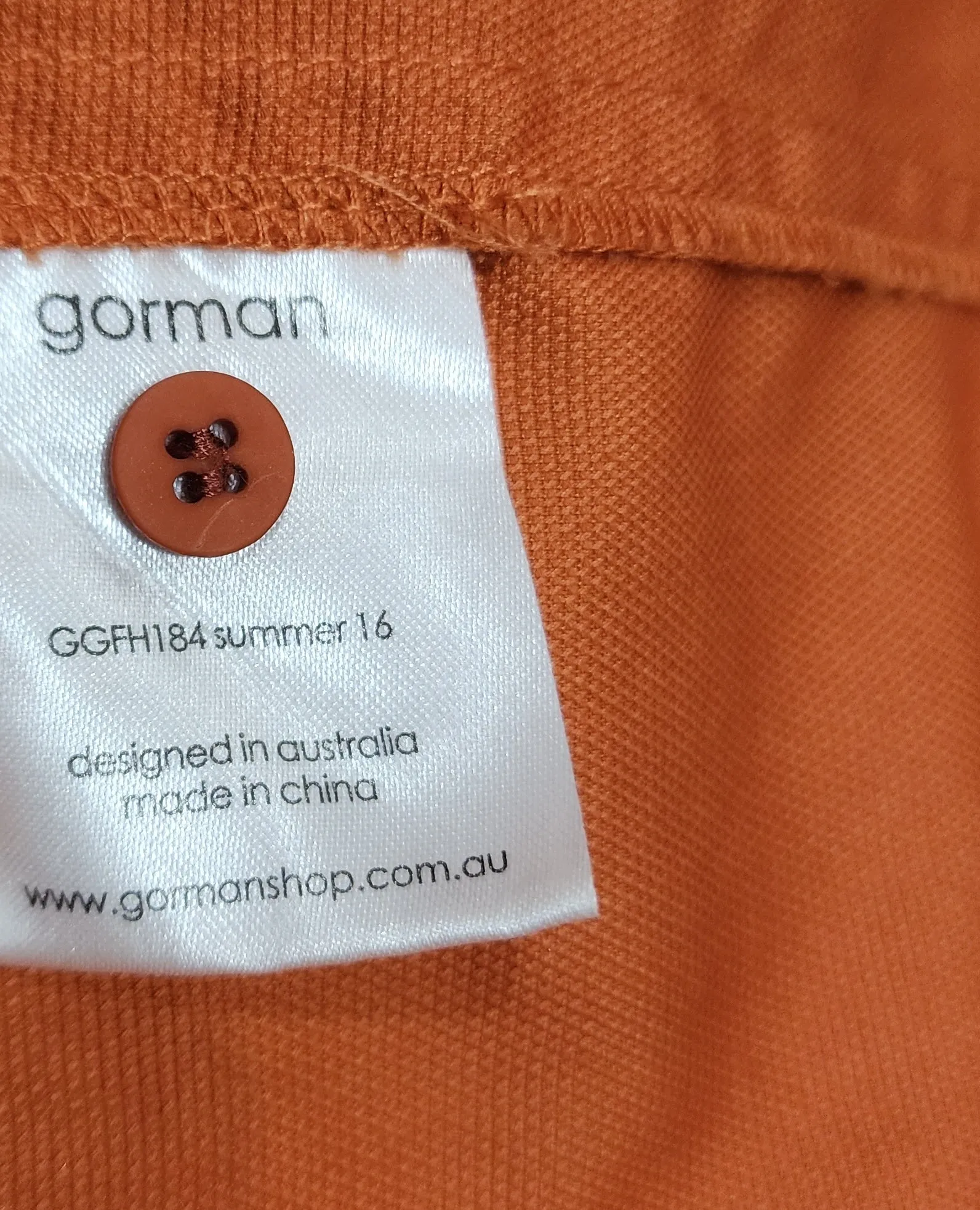 Gorman orange midi dress size 8