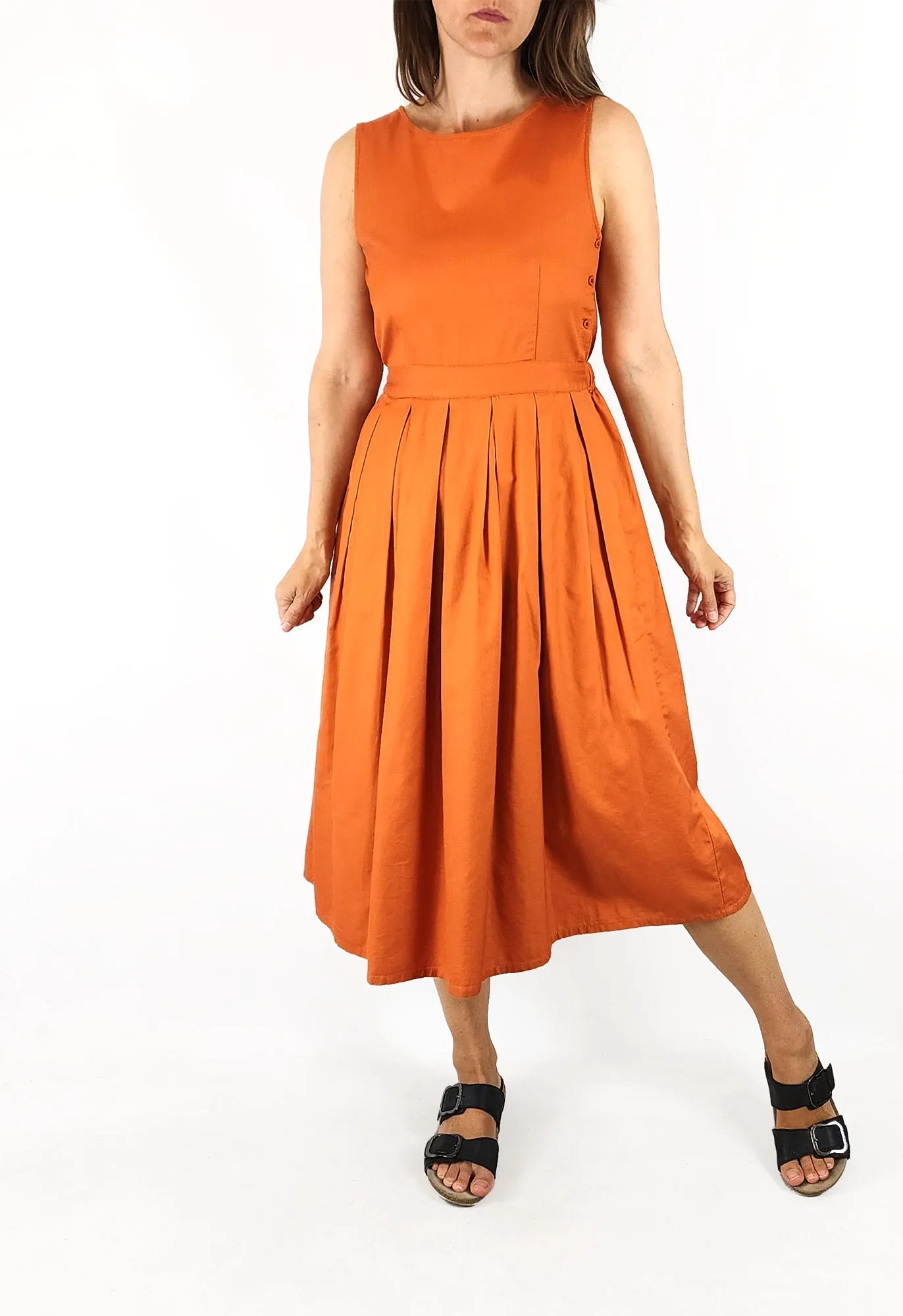 Gorman orange midi dress size 8