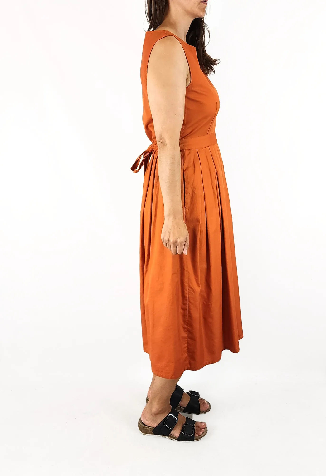 Gorman orange midi dress size 8