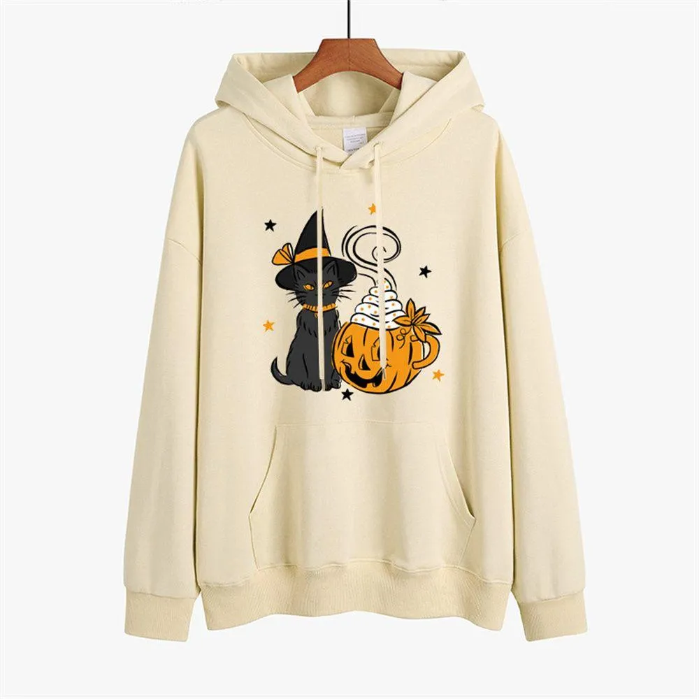 Graphic Hoodies Black Cat