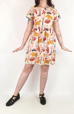 Handmade fun animal print dress, fits 12-14