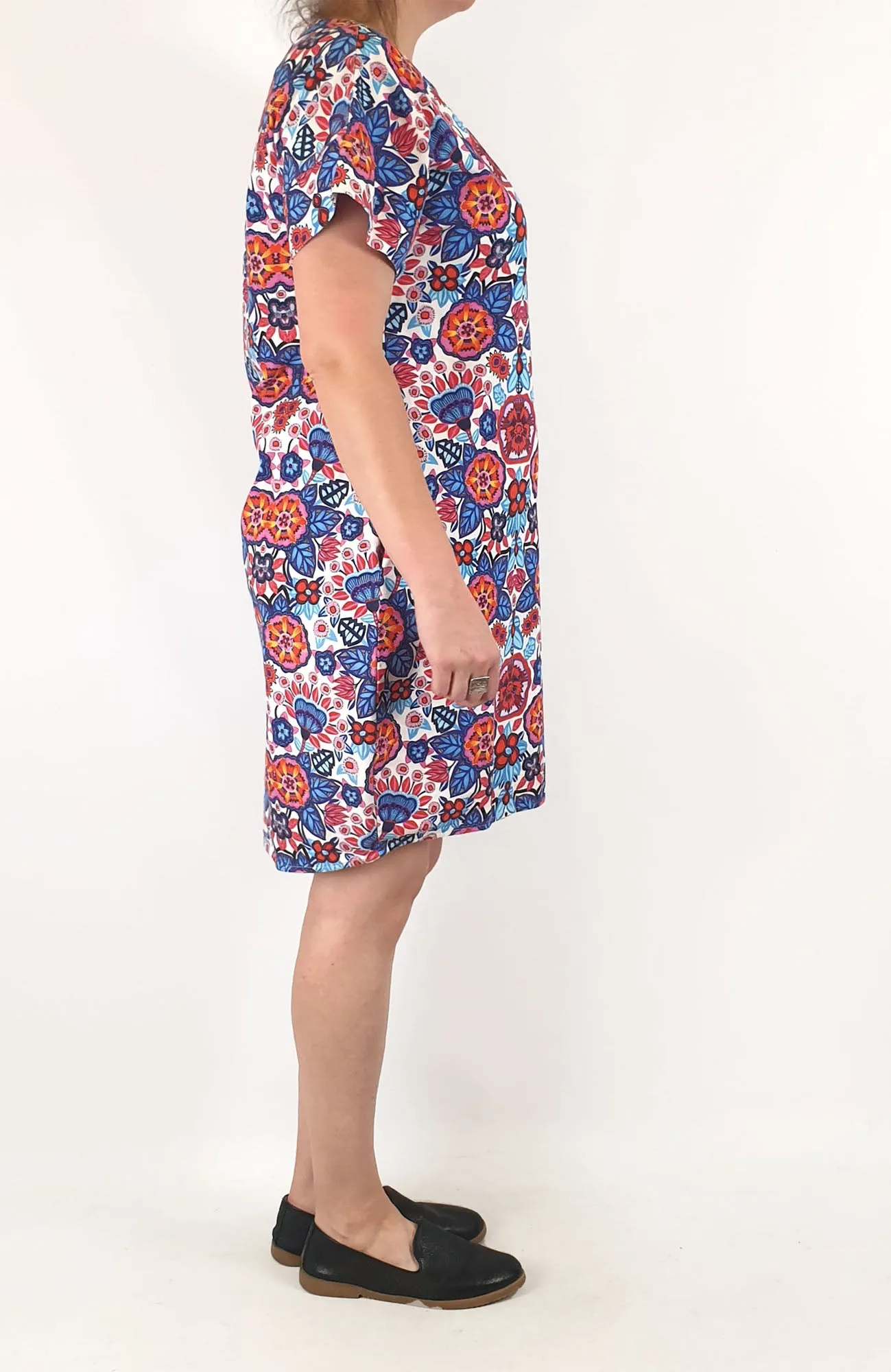 Handmade unique print dress size L