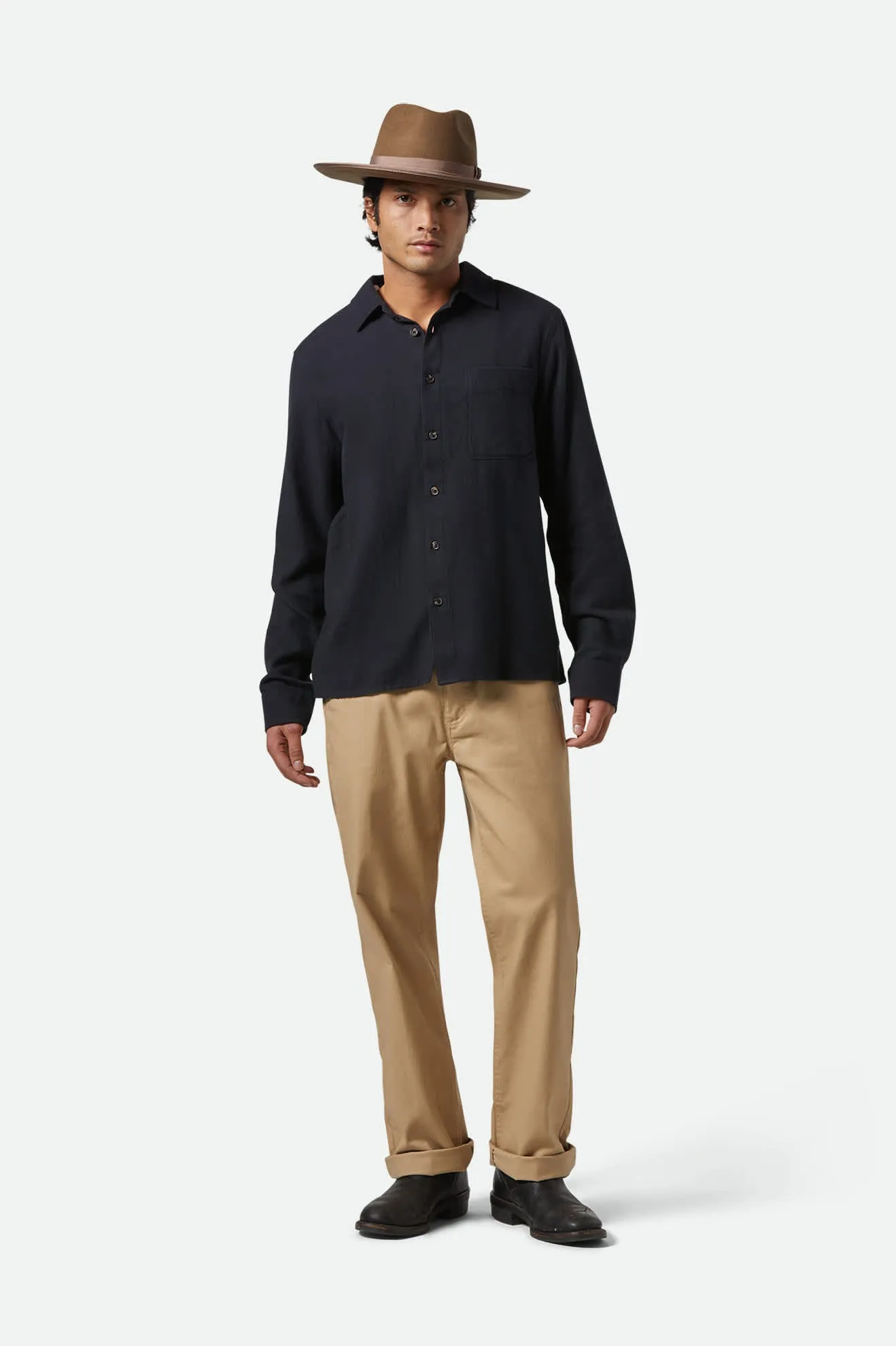 Hasting Kapok L/S Flannel - Heather Black