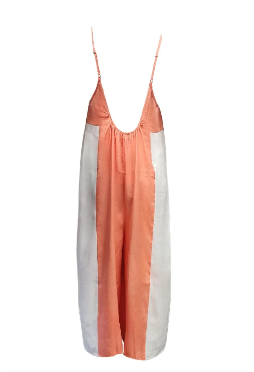 HoodLamb Women's Coral Wide Contrast Midi Hemp Jumper 420 NWT