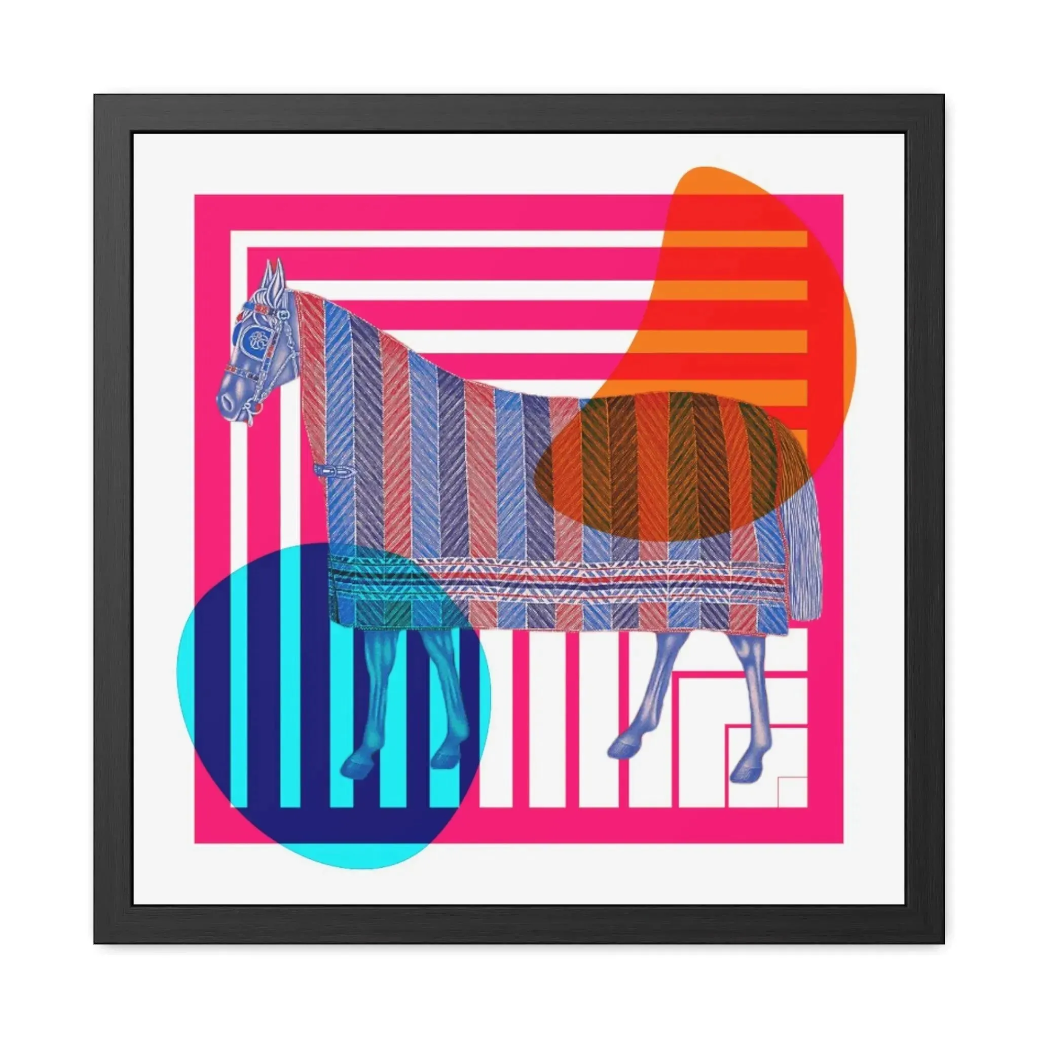House of Horse Black Framed Poster Wall Art