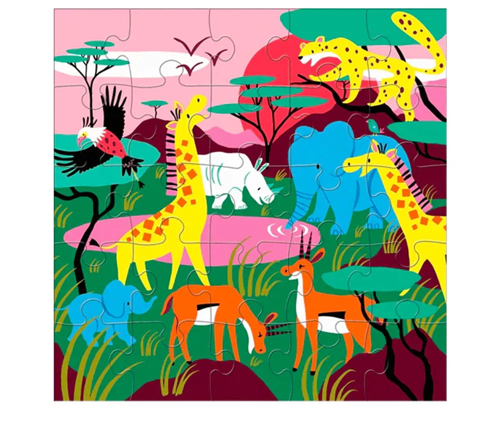 JUMBO: Safari Animals Puzzle [25 Pieces]
