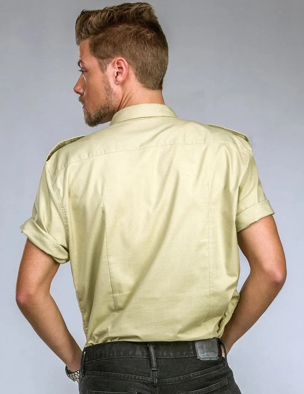 Khaki Safari Style Shirt