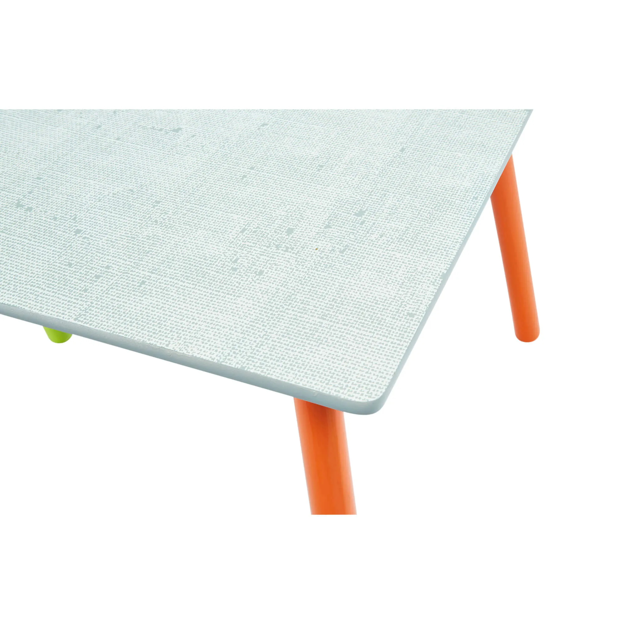 Kids | Scratch-Resistant Jungle Wooden Table and 2 Chairs | White | Lion & Zebra