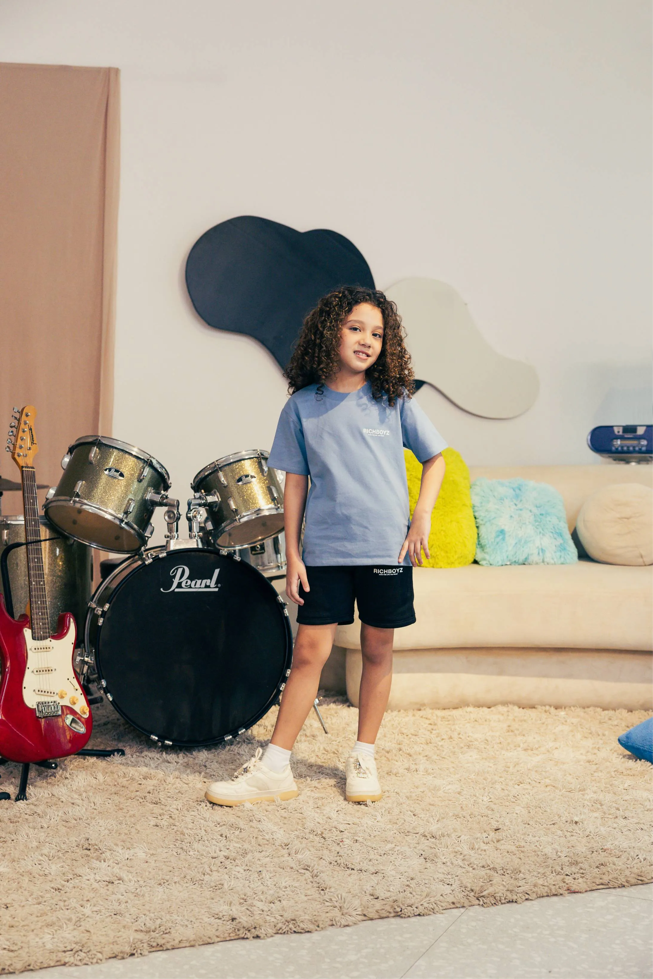 Kidz Relaxed Drop Shoulder Tee - Powder Blue