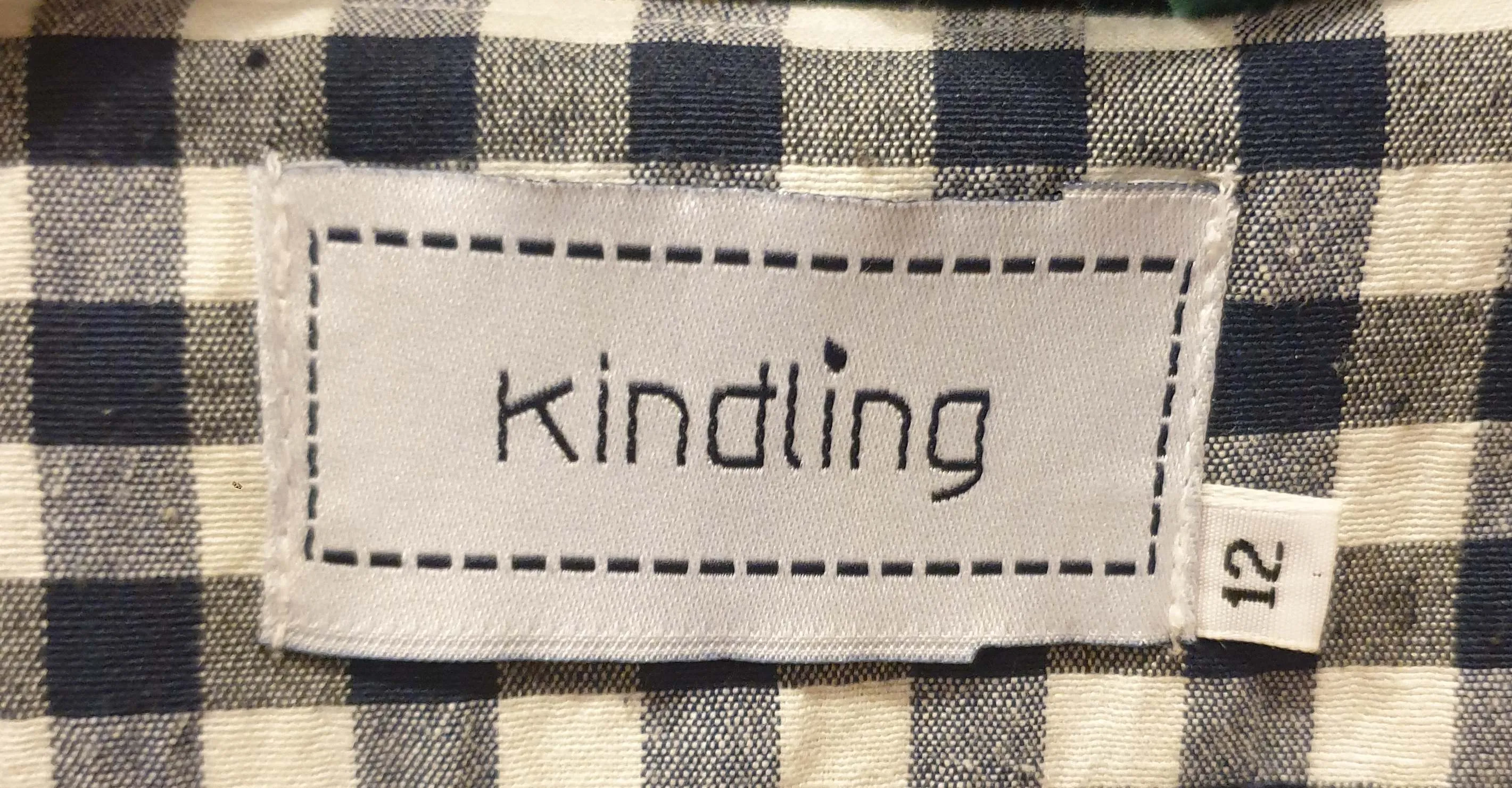 Kindling black and white gingham sleeveless dress size 12