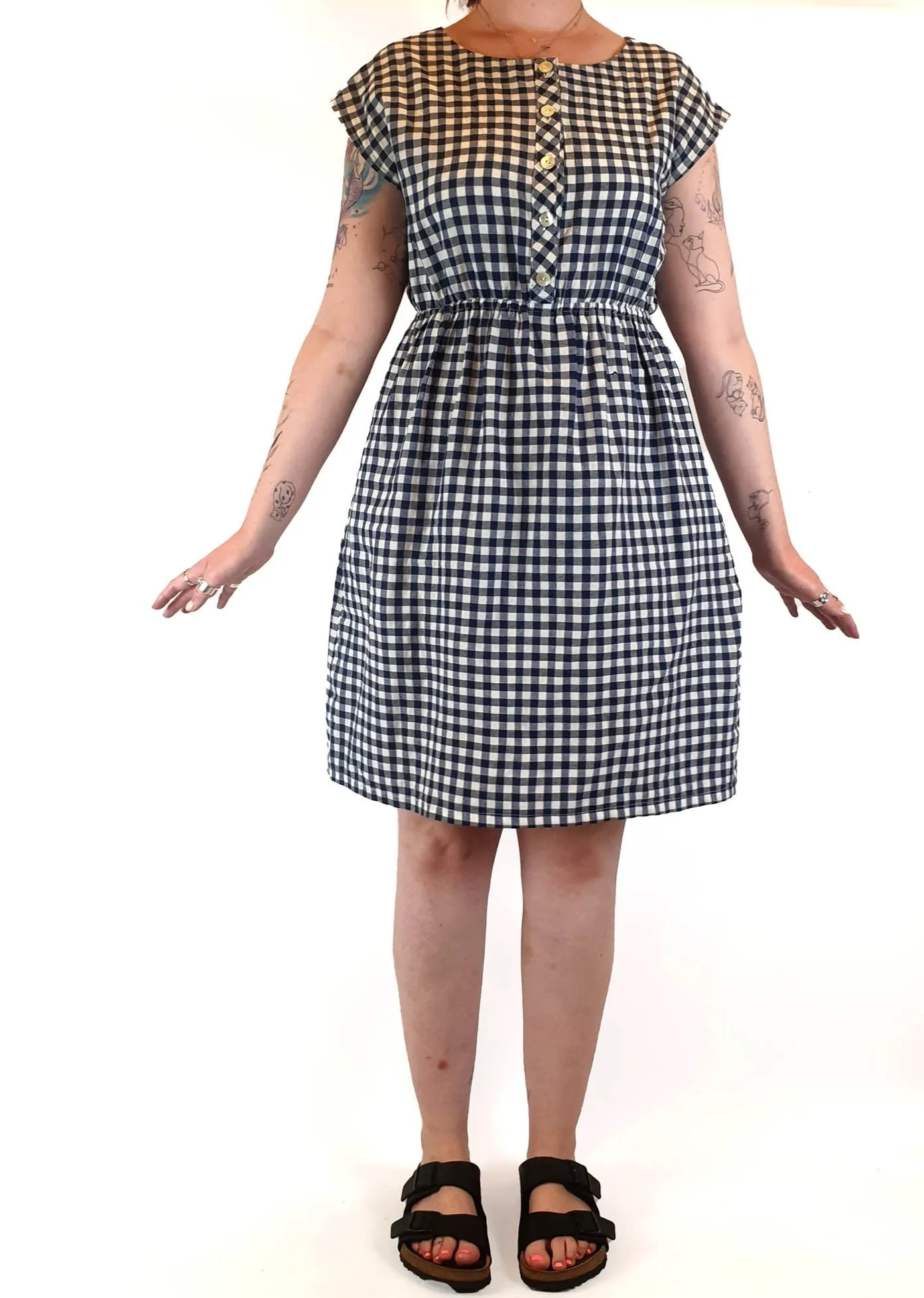 Kindling black and white gingham sleeveless dress size 12