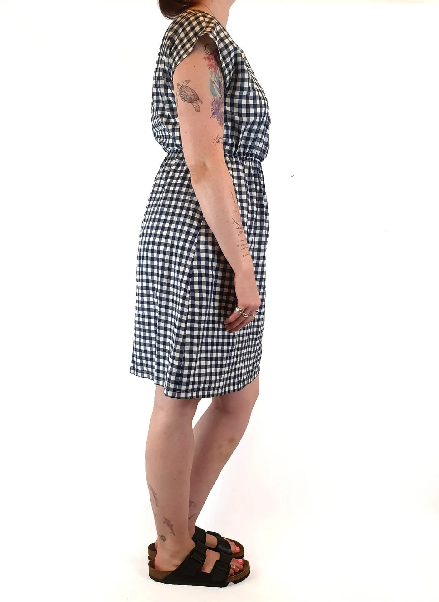 Kindling black and white gingham sleeveless dress size 12