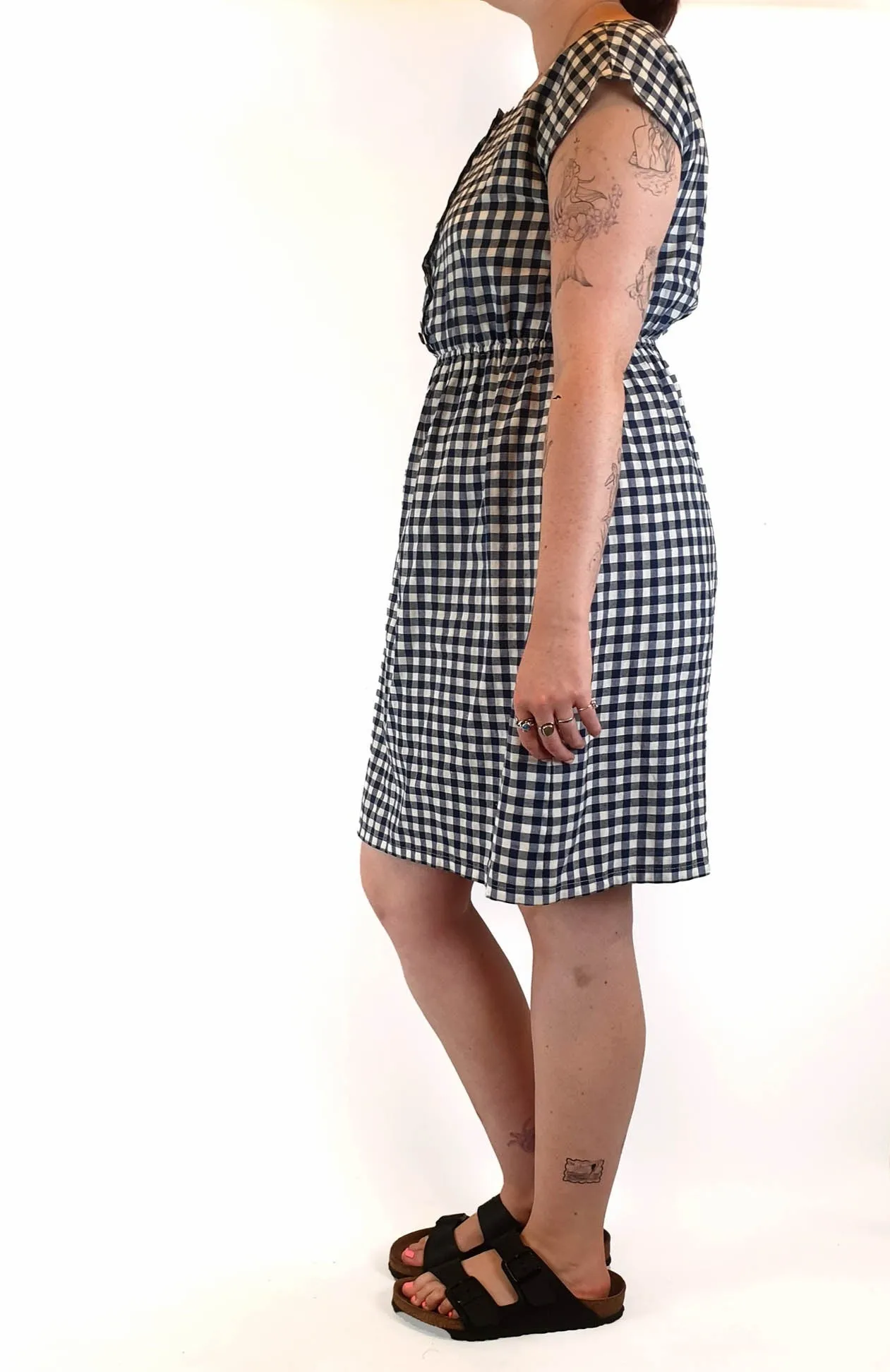 Kindling black and white gingham sleeveless dress size 12