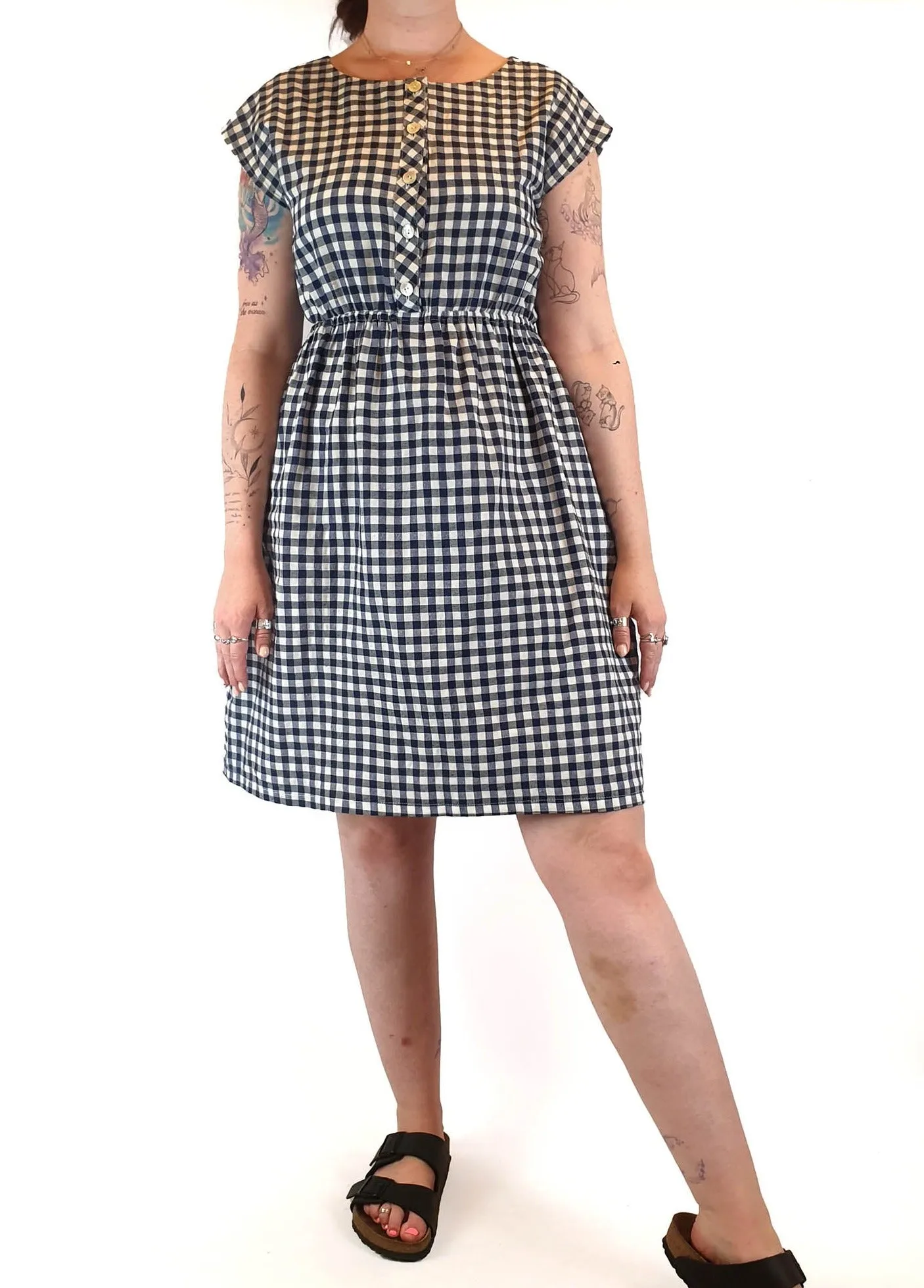 Kindling black and white gingham sleeveless dress size 12