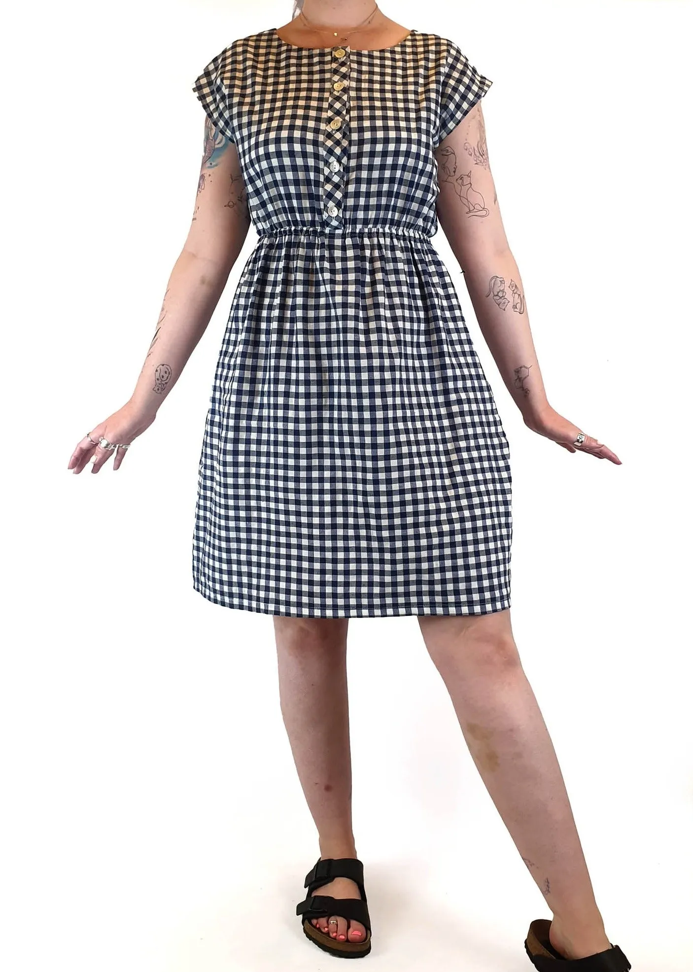 Kindling black and white gingham sleeveless dress size 12
