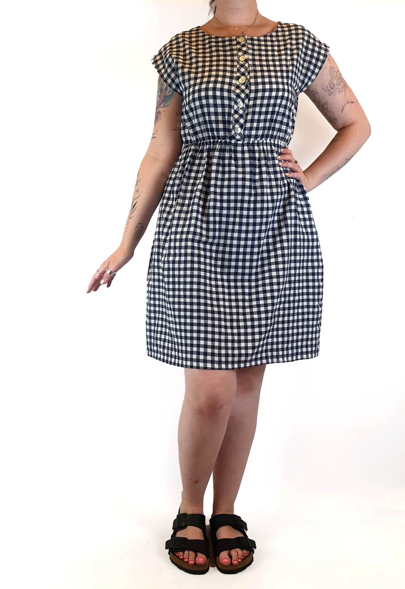 Kindling black and white gingham sleeveless dress size 12